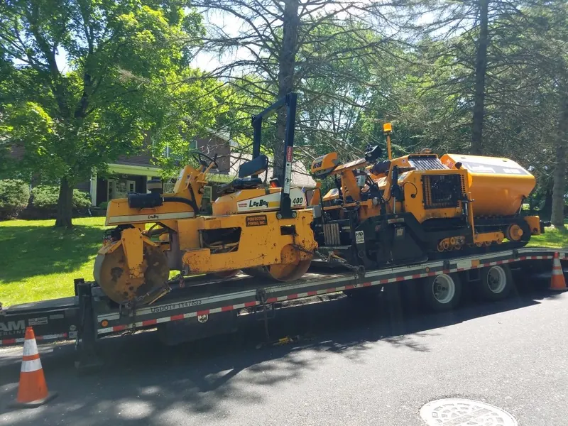 Dump trucks ready for the next job